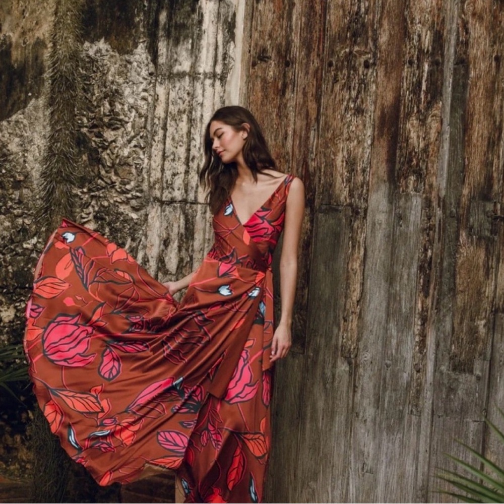 Anthropologie Hutch Mikki Wrap Maxi Dress NWOT